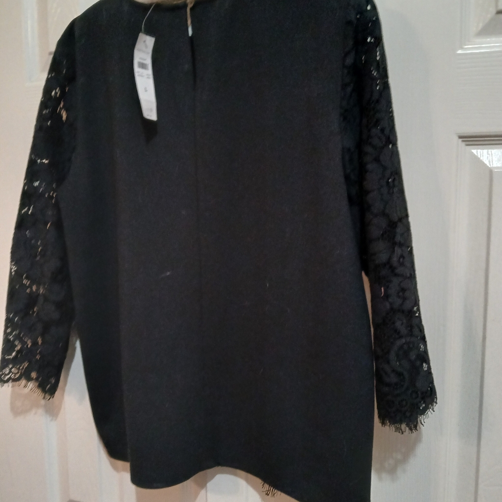 NWT Ann Taylor lacy top - size L - Picture 2 of 4